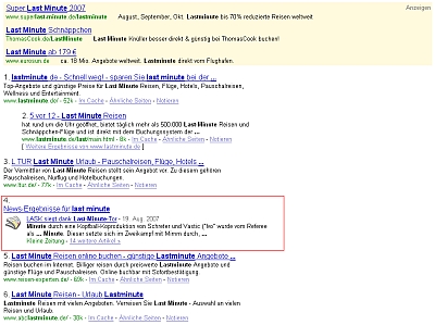 Google News in Suchergebnissen Google News in Suchergebnissen