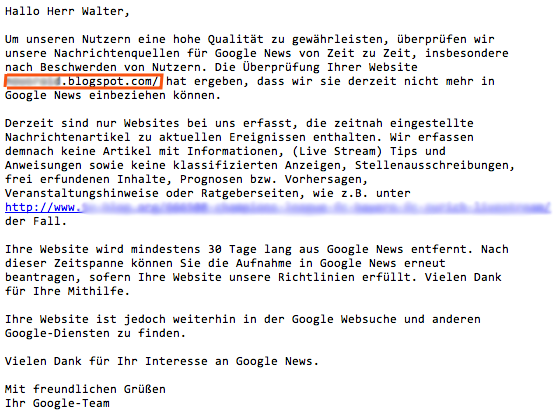 Google News Rauswurf Google News Rauswurf
