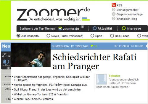 Zoomer Relaunch (Zoomer.de - Screenshot)