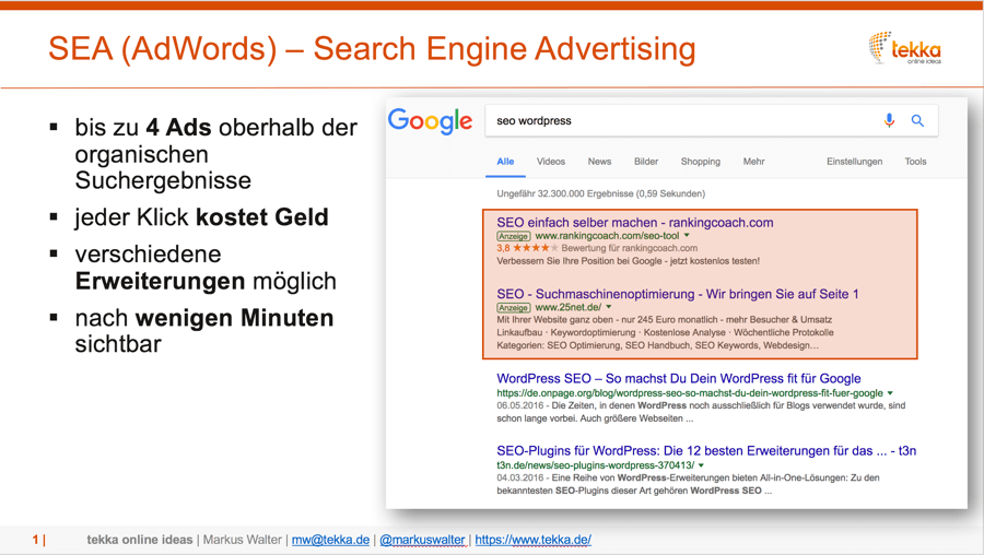 SEO - Suchmaschinenoptimierung