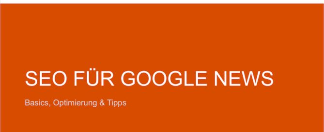 SEO für Google News